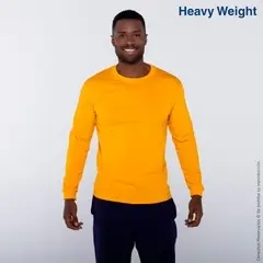 C0304 Playera Peso Completo Cuello Redondo Manga Larga para Caballero