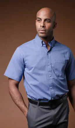 CAMISA BIBO OXFORD MANGA CORTA CABALLERO 