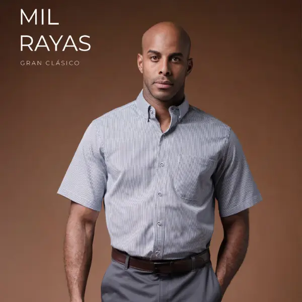 CAMISA BIBO MIL RAYAS MANGA CORTA CABALLERO 