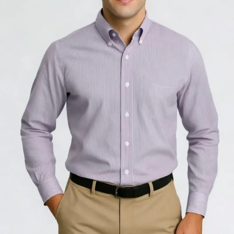 CAMISA AIRMAN AMBAR CABALLERO MANGA LARGA LAVANDA