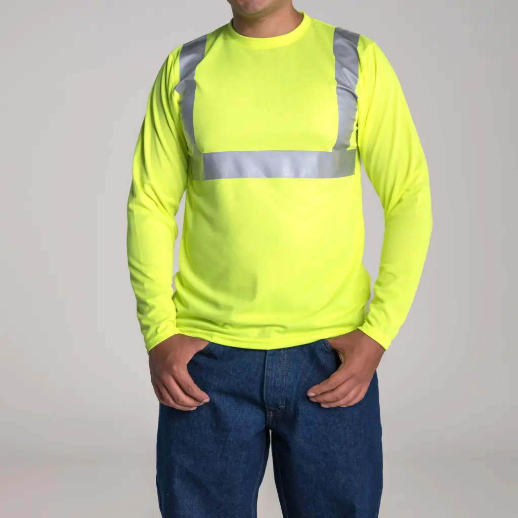 CUELLO REDONDO UNILINE HI VIS CABALLERO MANGA LARGA NEON