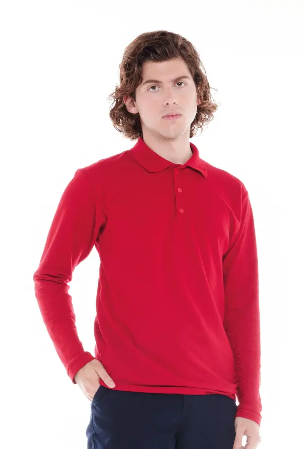 POLO 600CL CARDADO MANGA LARGA PARA CABALLERO