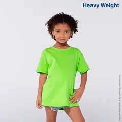 [N0300 ] N0300 PLAYERA PESO COMPLETO CUELLO REDONDO MANGA CORTA UNISEX PARA NIÑOS