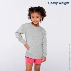 N0304 Playera Peso Completo Cuello Redondo Manga Larga Unisex para Niños