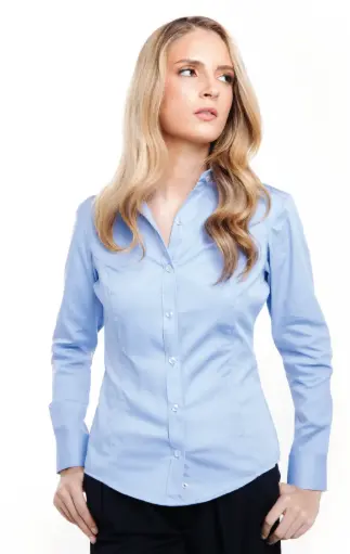 [6000DL] 6000DL PLAYERYTEES BLUSA DE GABARDINA MANGA LARGA PARA DAMA