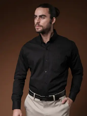 CAMISA BIBO GABARDINA MANGA LARGA CABALLERO   