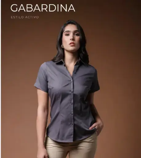BLUSA BIBO GABARDINA MANGA CORTA DAMA