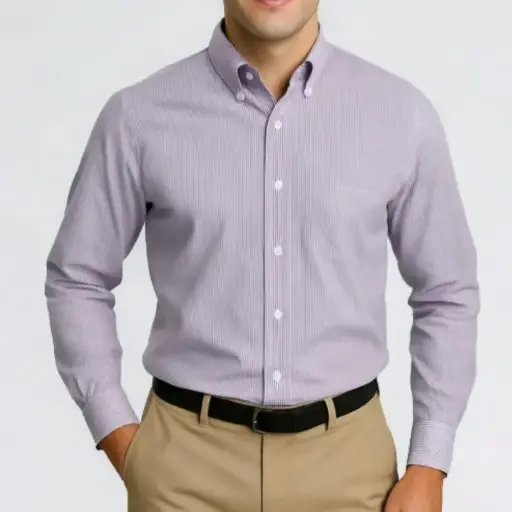 CAMISA AIRMAN AMBAR CABALLERO MANGA LARGA LAVANDA
