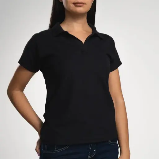 POLO AIRMAN FORCEONE DAMA MANGA CORTA NEGRO