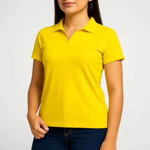 POLO AIRMAN FORCEONE DAMA MANGA CORTA AMARILLO