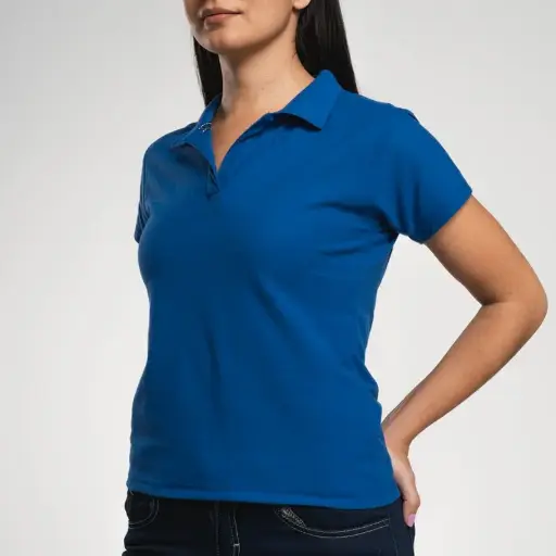 POLO AIRMAN FORCEONE DAMA MANGA CORTA AZUL REY